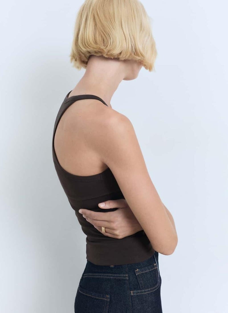 MANGO Cotton Top With Straps - Image 3
