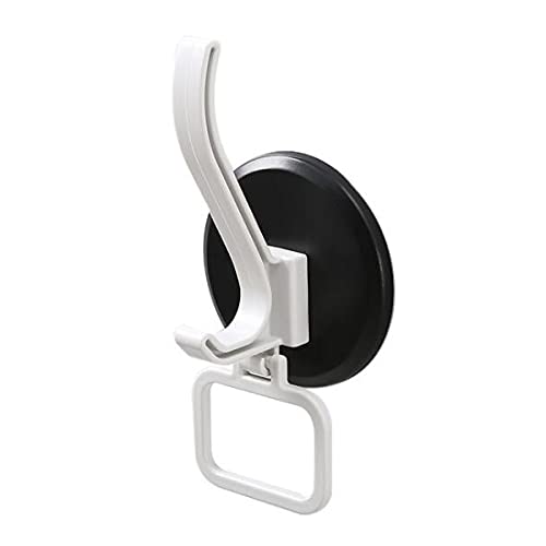 KolorFish Punch-Free Hooks Waterproof Wall Hangers for Robe Towel Coat Clothes Hanging Bathroom Kitchen Home Office (Black) - Image 1