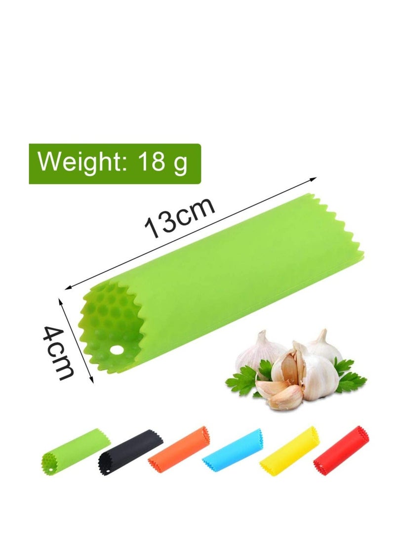 CARE AND SMILE Care and smile 2 Set Peeler Silicone Easy Roll Tube Useful Garlic Odorfree Kitchen Tool Yellow and Green  - Image 3