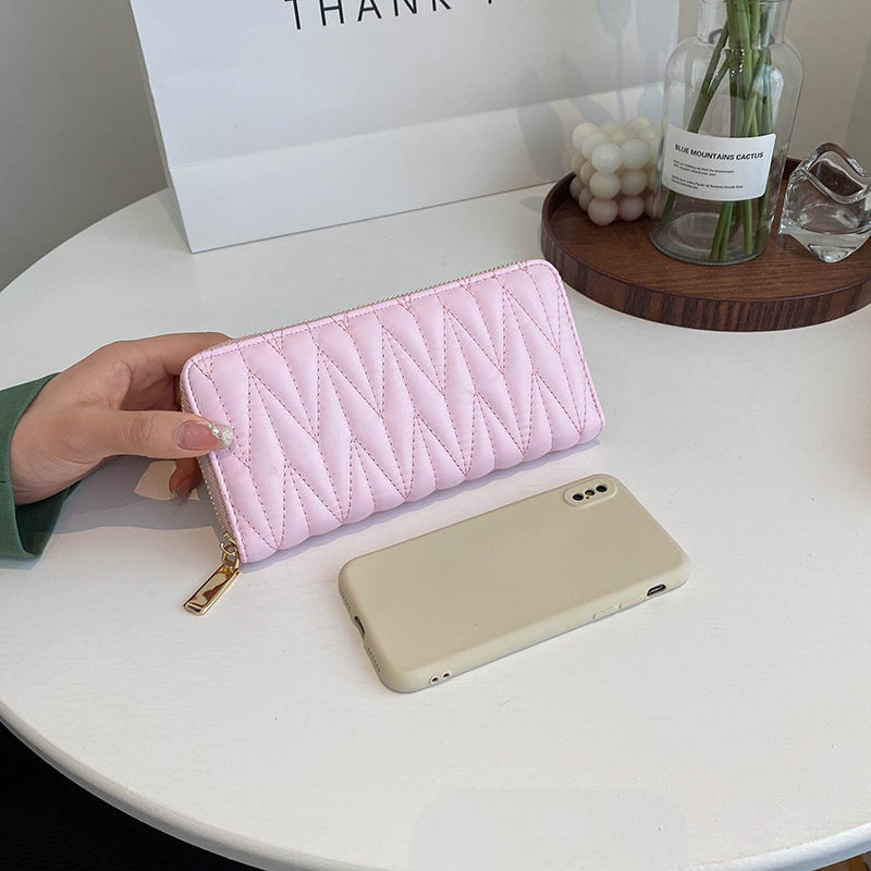 Multifunctional Solid Color PU Leather Wallet, RFID Blocking Design Portable Daily Storage Purse for Cards Cash Coin Business Use - Image 2