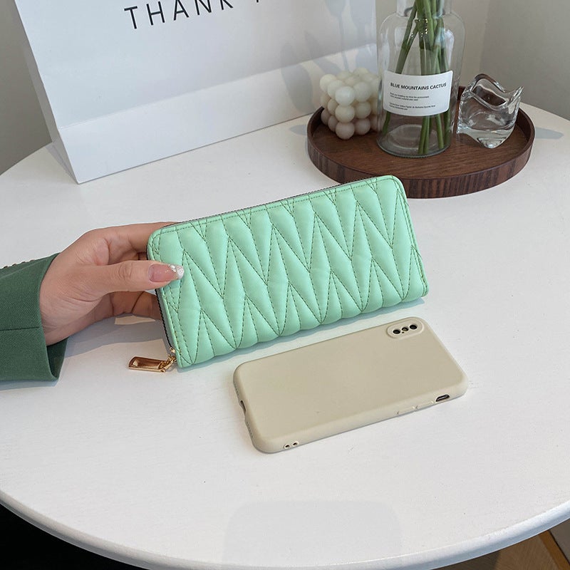 Multifunctional Solid Color PU Leather Wallet, RFID Blocking Design Portable Daily Storage Purse for Cards Cash Coin Business Use - Image 3