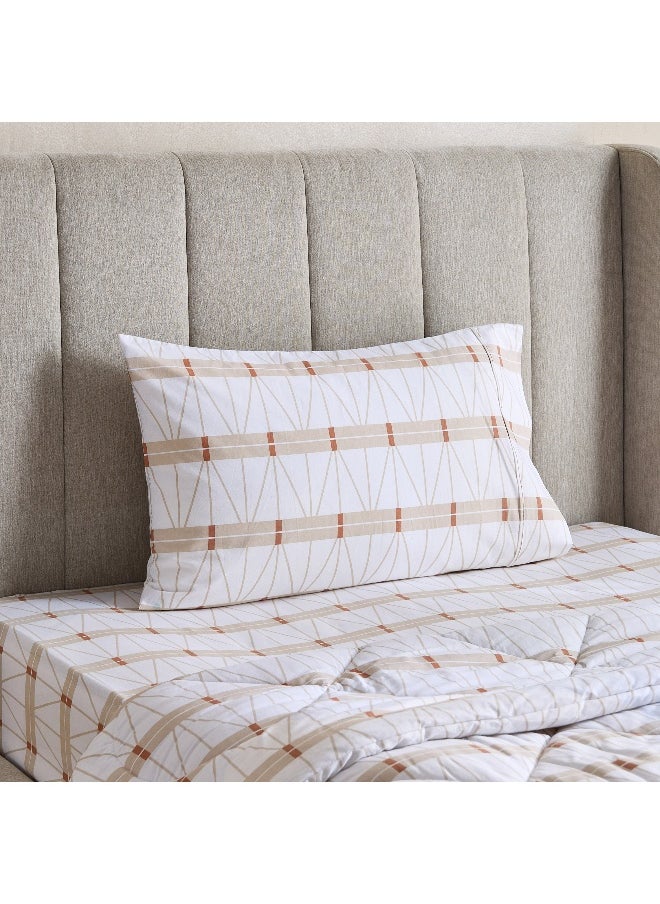 Home Box Malta Lattice 2-Piece Printed Cotton Twin Comforter Set - 160x220 cm  - Image 1