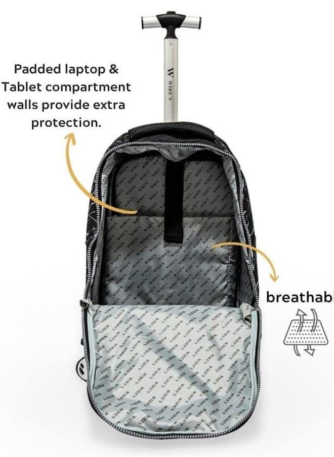 pierre cardin - 3 Piece Kids School Trolley Bag laptop compartment Big Wheels With Lunch bag & Pencil Case - Image 1