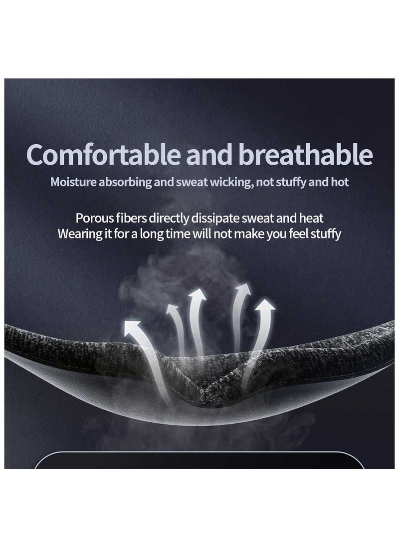 MileMelo 100% Blackout Sleep Mask for Hot Climates | Ultra-Thin Sweatproof Design with Adjustable Eye Cups - Zero Pressure Comfort for Side Sleepers, Air-Conditioned Offices & Long-Haul Flights (Black)  - Image 3