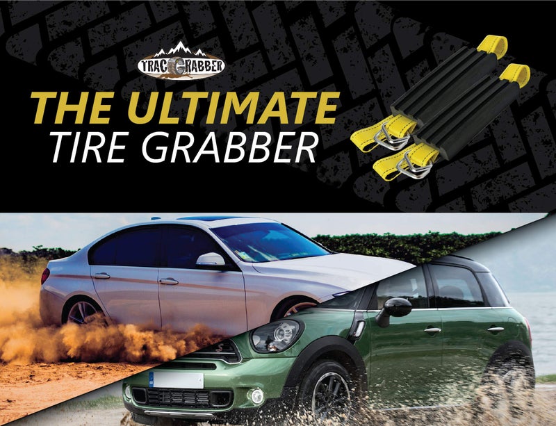 TRACGRABBER Tire Traction Device for Cars & Small SUVs, Set of 2 - Made in the USA, Anti Skid Emergency Tire Straps to Get Unstuck from Snow, Mud, & Sand - Snow Traction Mat or Tire Chain Alternative - Image 5