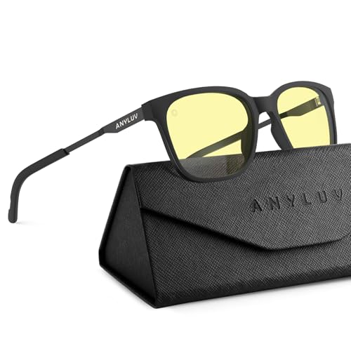 ANYLUV Blue Light Glasses for Men Lightweight Computer Gaming Glasses Stylish Anti Eyestrain Blue Light Blocking Men - Image 1