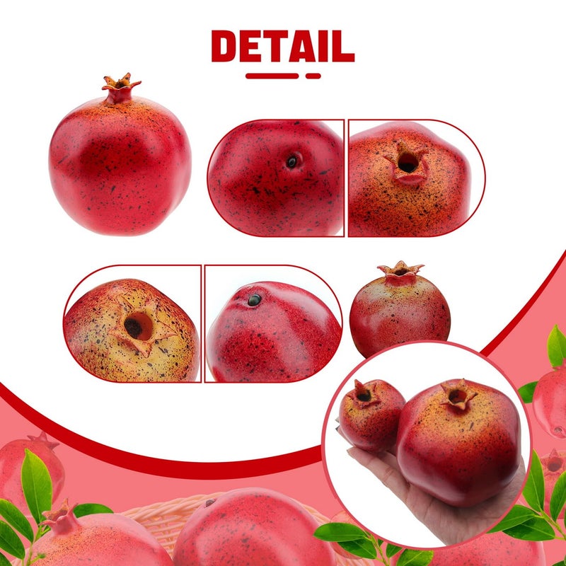 Woration زخرفة الرمان الاصطناعي الواقعي 12 قطعة - Image 4