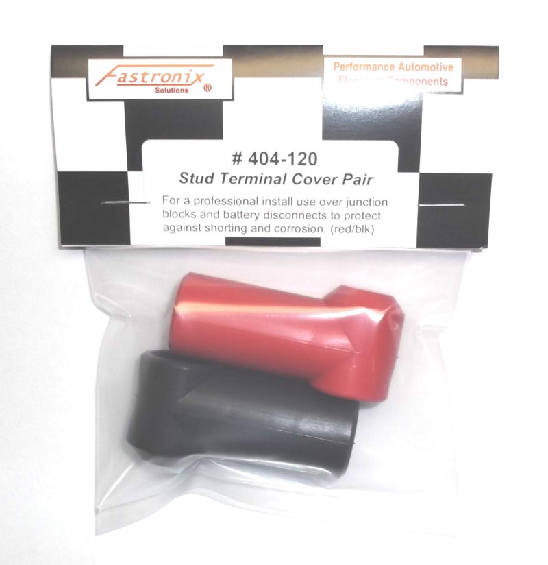 Fastronix Solutions Fastronix 3/8" Stud Terminal Covers Red and Black - Image 2