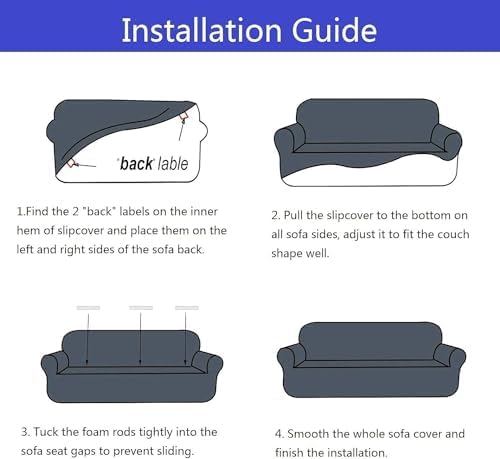 WE CLEVER Elastic Stretchable Turkish Bubble Sofa Cover with Skirt –Washable High-Elastic Polyester & Spandex Furniture Slipcover with Frill Design (Beige, L Shape (3+2)) - Image 3