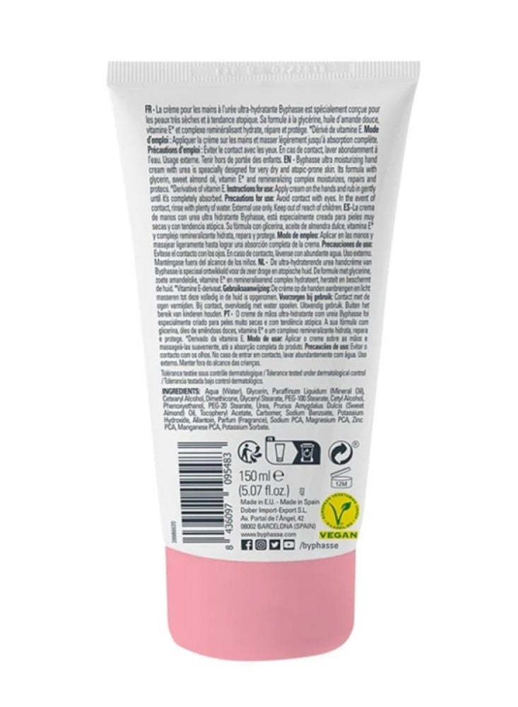 Byphasse Glycerin, Sweet Almond Oil & Vitamins Intensive Hand Cream – 150 ml - Image 2
