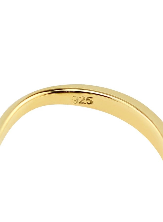 Silvershake 5-Stone Extra Petite Round Shape Genuine Violet Tanzanite 18K Yellow Gold Plated 925 Sterling Silver Minimalist Stackable Ring December Gemstone Birthstone Jewelry for Women or Teens, 7, - Image 5