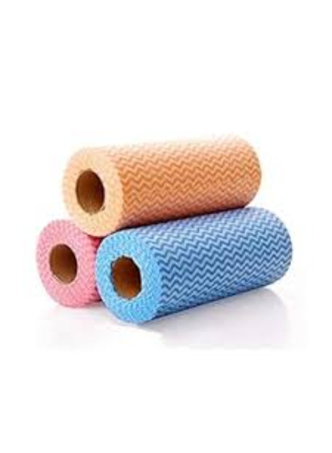 فوط مطبخ متعددة الاغراض الرول بة ٥٠ قطعة الحجم الكبير امتصاص فائق للزيت ويمكن استخدامه أكتر من مرة( برتقالي) - Image 1