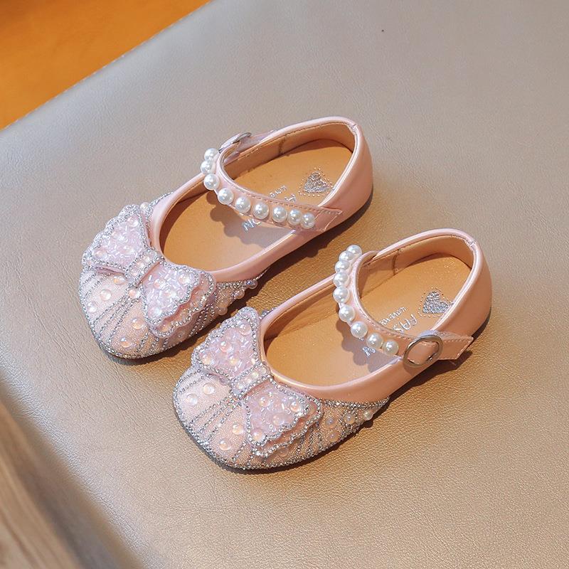 Girls Princess Shoes 2025 New Children'S Shoes Small Leather Shoes Girls Shining Crystal Shoes Baby Shoes - Image 4