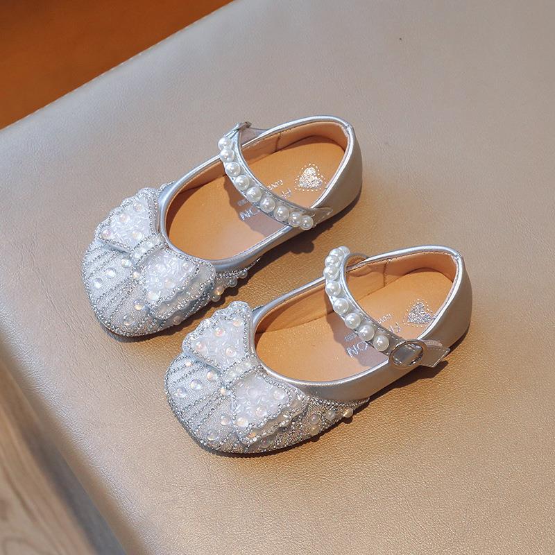 Girls Princess Shoes 2025 New Children'S Shoes Small Leather Shoes Girls Shining Crystal Shoes Baby Shoes - Image 5