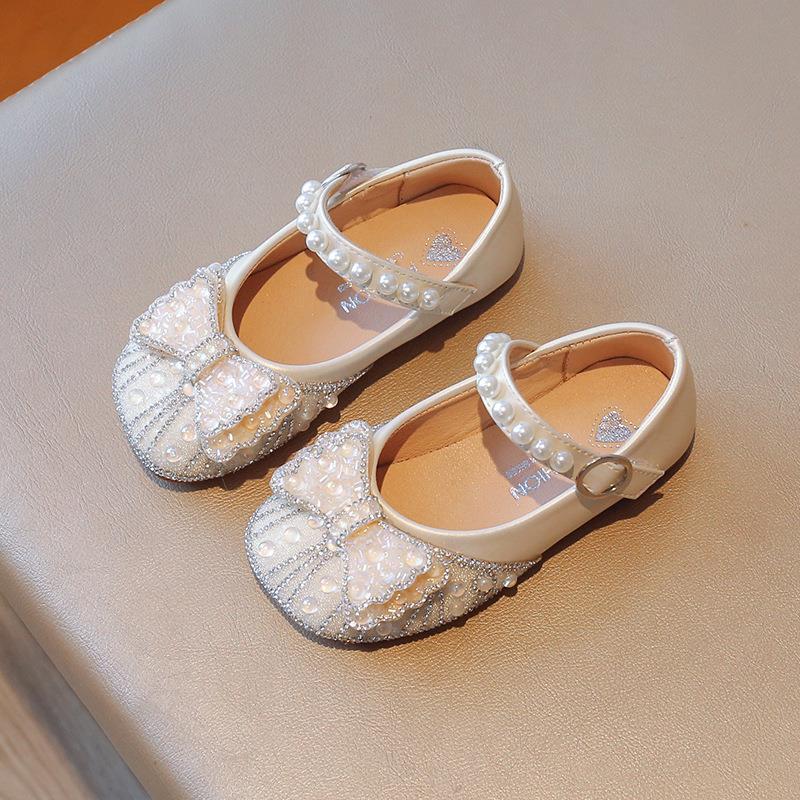 Girls Princess Shoes 2025 New Children'S Shoes Small Leather Shoes Girls Shining Crystal Shoes Baby Shoes - Image 2
