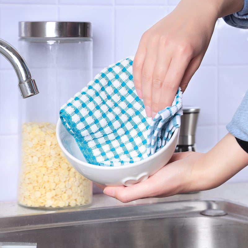 Oeleky Dish Towels for Kitchen  Cotton Kitchen Towels for Drying Dishes Pack of 8 (Multi B  15X26 inches) - Image 5