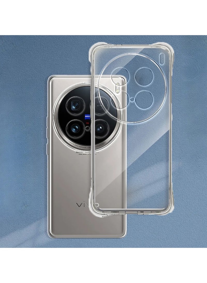 Phone Case for Vivo X200 Pro (6.78") with Clear [Anti-Scratch Shockproof] Soft TPU Bumper Protective Cover - Transparent - Image 1