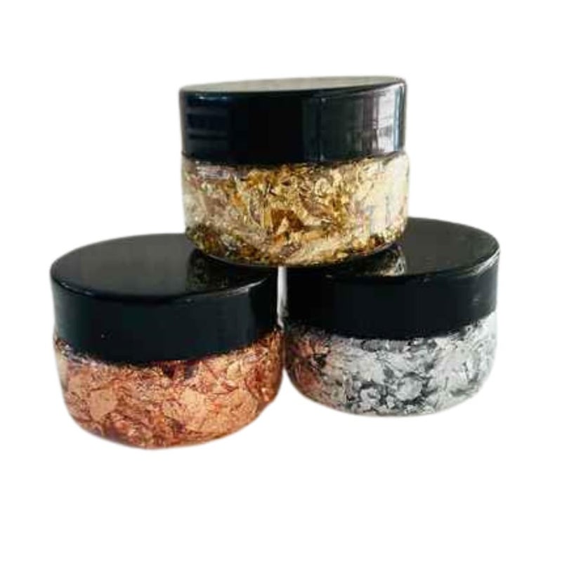 SNOOGG Epoxy Resin Silicone 16inch Agate Geode Mold Comes with Three Flakes Boxes in Gold Silver and Copper Its Perfect for Creating Frames Resin Art Decorations DIY Projects - Image 3