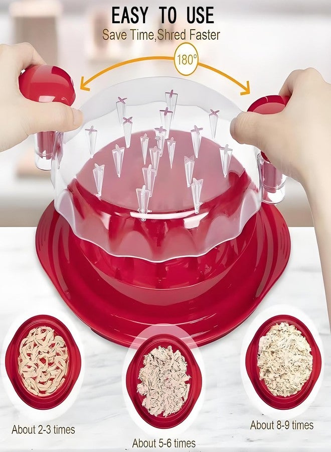 Yehenarn Chicken Shredder,Manual Meat Grinder,Pet Food Aid,High Resistance To 356 ° F,Free Of Bisphenol A,Strong Anti Slip,Easy To Use,Specially Designed For Grinding Meat And Vegetables(Red) - Image 4