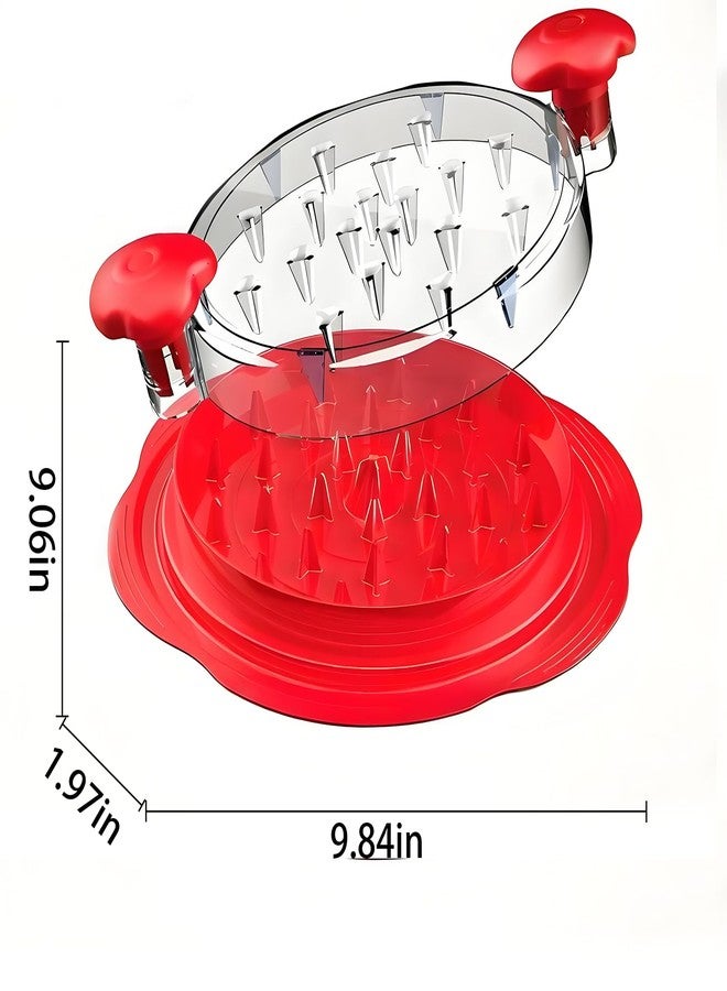 Yehenarn Chicken Shredder,Manual Meat Grinder,Pet Food Aid,High Resistance To 356 ° F,Free Of Bisphenol A,Strong Anti Slip,Easy To Use,Specially Designed For Grinding Meat And Vegetables(Red) - Image 2