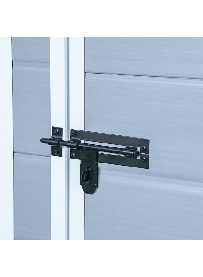 DANUBE HOME Ultra Strong Garden Storage Shed - 149.8x122x192.5 cm, Durable Polypropylene, Multi-Color, Ideal for Outdoor & Garden Accessories - Image 2