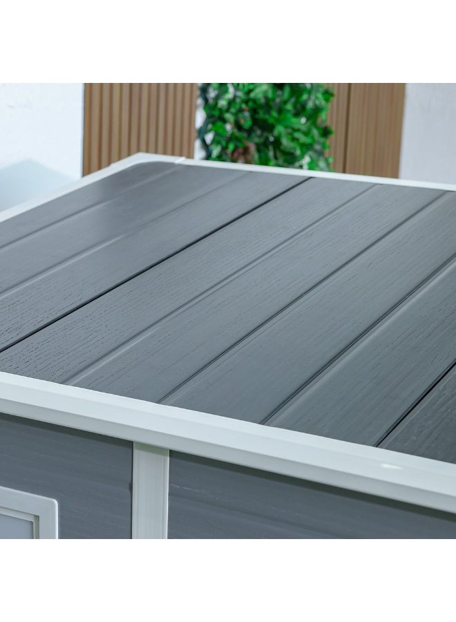 DANUBE HOME Ultra Strong Garden Storage Shed - 149.8x122x192.5 cm, Durable Polypropylene, Multi-Color, Ideal for Outdoor & Garden Accessories - Image 5