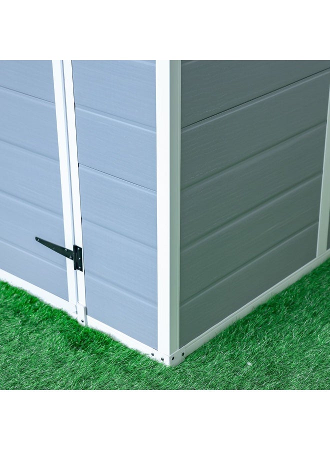 DANUBE HOME Ultra Strong Garden Storage Shed - 149.8x122x192.5 cm, Durable Polypropylene, Multi-Color, Ideal for Outdoor & Garden Accessories - Image 4