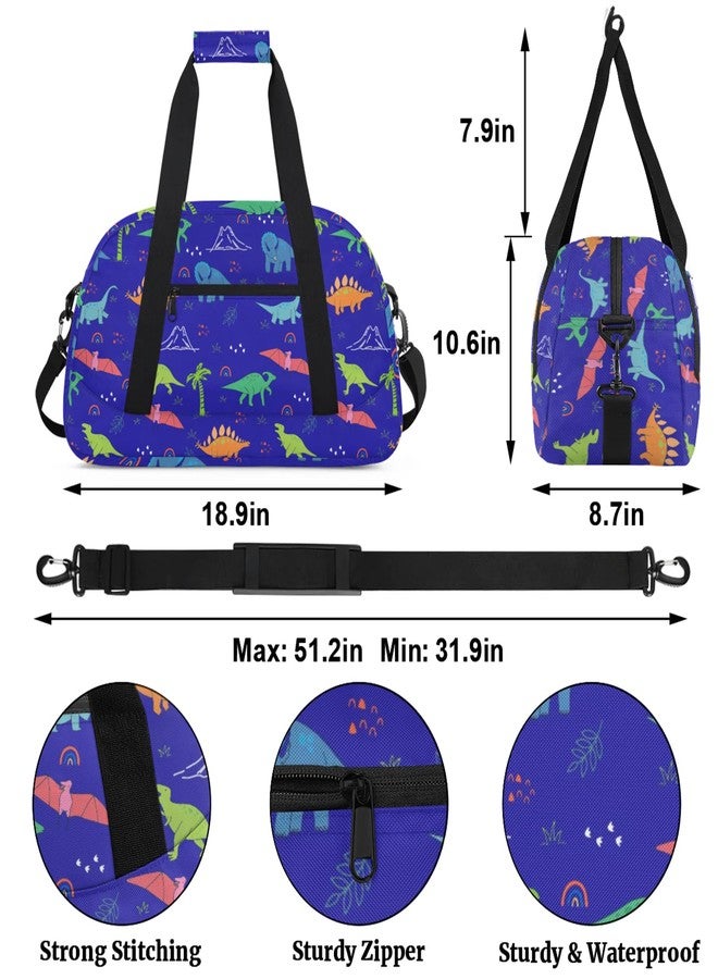 Funky Qiu Kids Duffel Bag for Boys Girls - Sport Gym Bag for Woman Man Weekender Overnight Bag Travel Duffle Bag Practice Workout Dance(Dinosaur) - Image 2