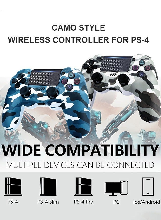 CubeG Wireless Controller for PlayStation 4, Bluetooth High-Performance Gamepad with Dual Motor Feedback - Camo Gray - Image 2