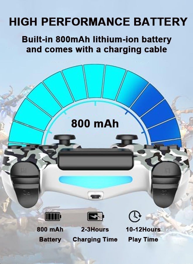 CubeG Wireless Controller for PlayStation 4, Bluetooth High-Performance Gamepad with Dual Motor Feedback - Camo Gray - Image 5