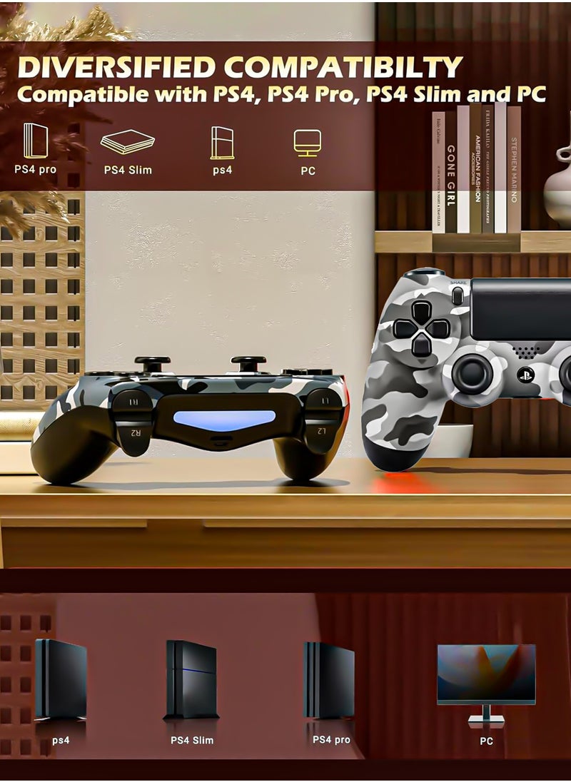 Sony Corporation - Dualshock Wireless Controller for PS4, Bluetooth High-Performance Gamepad with Dual Motor Feedback - Camo Gray - Image 1