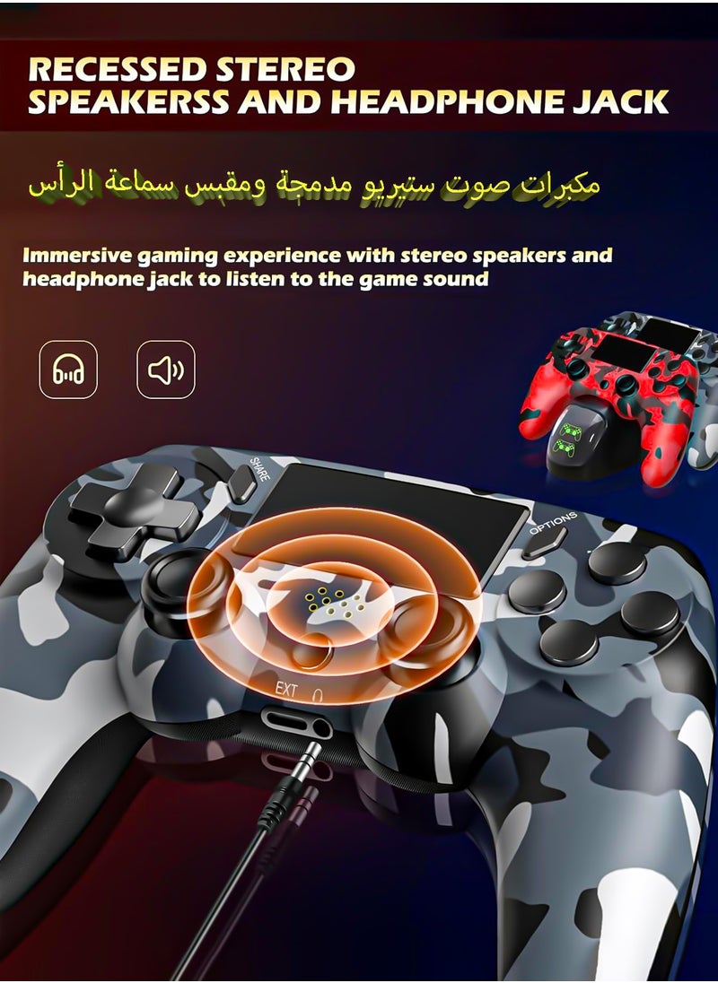 Sony Corporation - Dualshock Wireless Controller for PS4, Bluetooth High-Performance Gamepad with Dual Motor Feedback - Camo Gray - Image 1