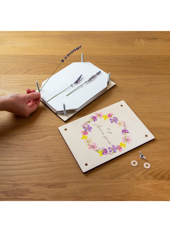Talking Tables Wooden Flower Press Kit for Art and Crafts Supplies or Card Decorations | Preserve a Special Memory | Creative Gifts for Her, Kids, Adults,Purple - Image 3
