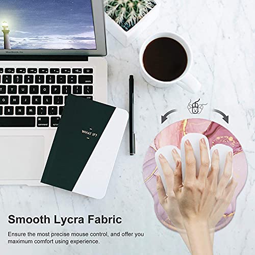 Lateefah Mouse Pad with Wrist Rest, 3-in-1 Gaming Mouse Pad, Keyboard Wrist Rest, Ergonomic Memory Foam Mousepad with Wrist Support for Computer Keyboard - Image 4