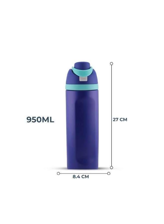 CRAVISTA 24oz Stainless Steel Water Bottle – Double Wall Vacuum Insulated Flask with Spout & Straw, BPA-Free, Leak-Proof Sports Water Bottle for Hot & Cold Drinks (Blue) - Image 5