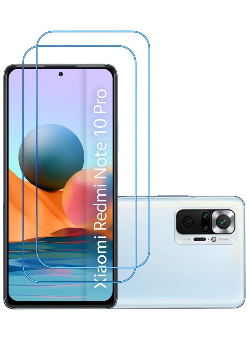 ACLIX 2 Pieces Antistatic ESD Dustproof Premium Quality High Definition Clear Tempered Glass Screen Protector Designed For Xiaomi Redmi Note 10 Pro - Image 1
