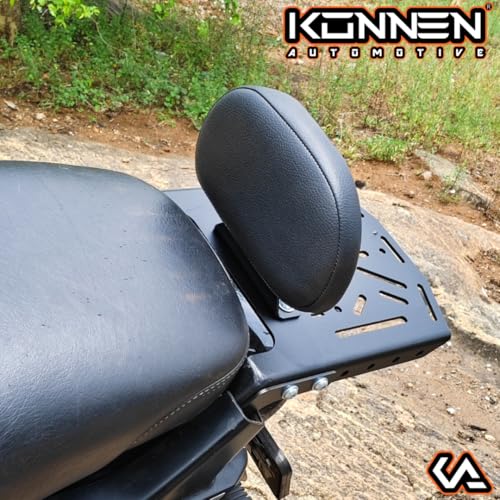 Konnen® Top Rack with Backrest for Bajaj Avenger Street/Cruise (2.0) (Black, Pack of 1) - Image 2