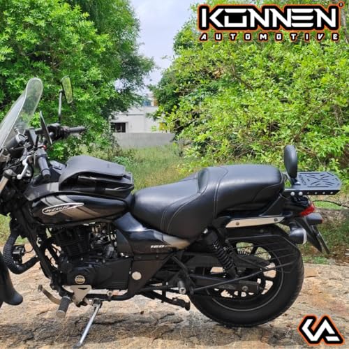 Konnen® Top Rack with Backrest for Bajaj Avenger Street/Cruise (2.0) (Black, Pack of 1) - Image 3