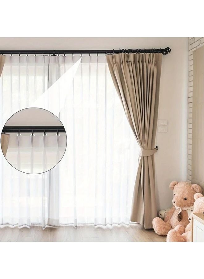 100pcs White Roman Blind Rings Plastic O Rings For Shades Curtain Rod DIY Kit - Image 5