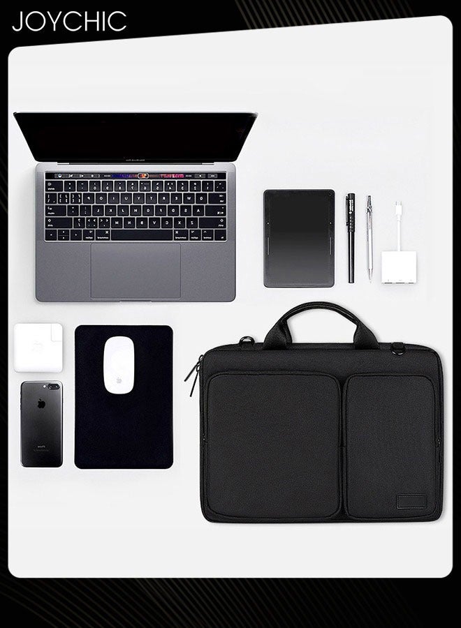 جوي شيك حقيبة كمبيوتر لوحي واقية بزاوية 360 درجة، حقيبة كتف ذات سعة كبيرة، حقيبة حمل مع جيب أمامي، حقيبة كمبيوتر محمول عمودية مقاومة للماء تناسب 14.1 بوصة للرجال والنساء والسفر المدرسي - Image 5