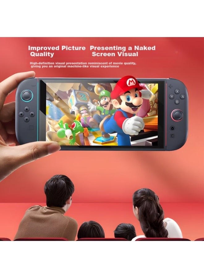 Langling Ar Enhanced Transparent Screen Protector For Nintendo Switch 2, High Definition Anti-fingerprint Full Screen Coverage Tempered Glass Film - Image 5