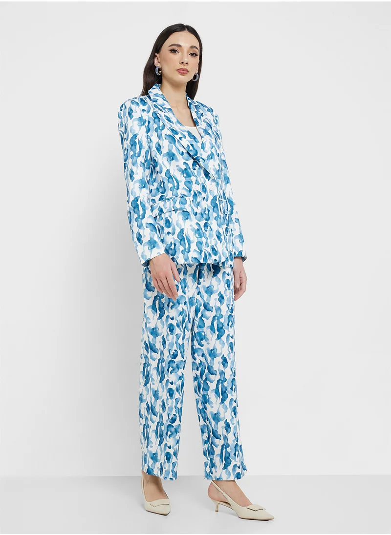 ايلا Montonal Print Blazer & Pant Set