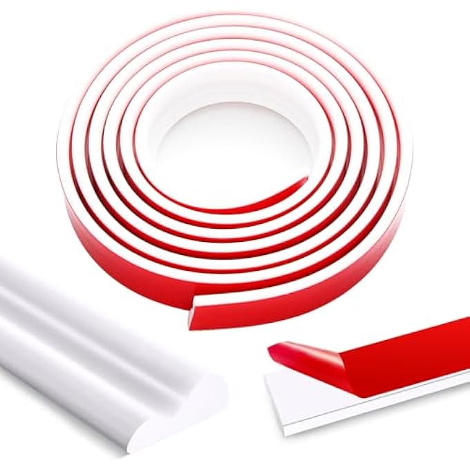 10FT PEEL-AND-STICK WALL MOLDING TRIM, FLEXIBLE SELF-ADHESIVE CHAIR RAIL PANEL MOULDING,WHITE (10FT X 1.6IN) - Image 2