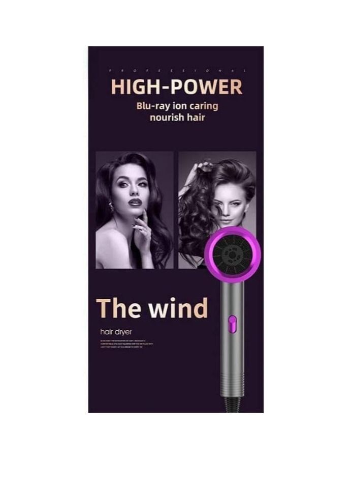 Contex Hair Blower Dryer Mini Portable Low Noise Simple-Design Home Beauty Tool Blue Light Anion Hair. - Image 3