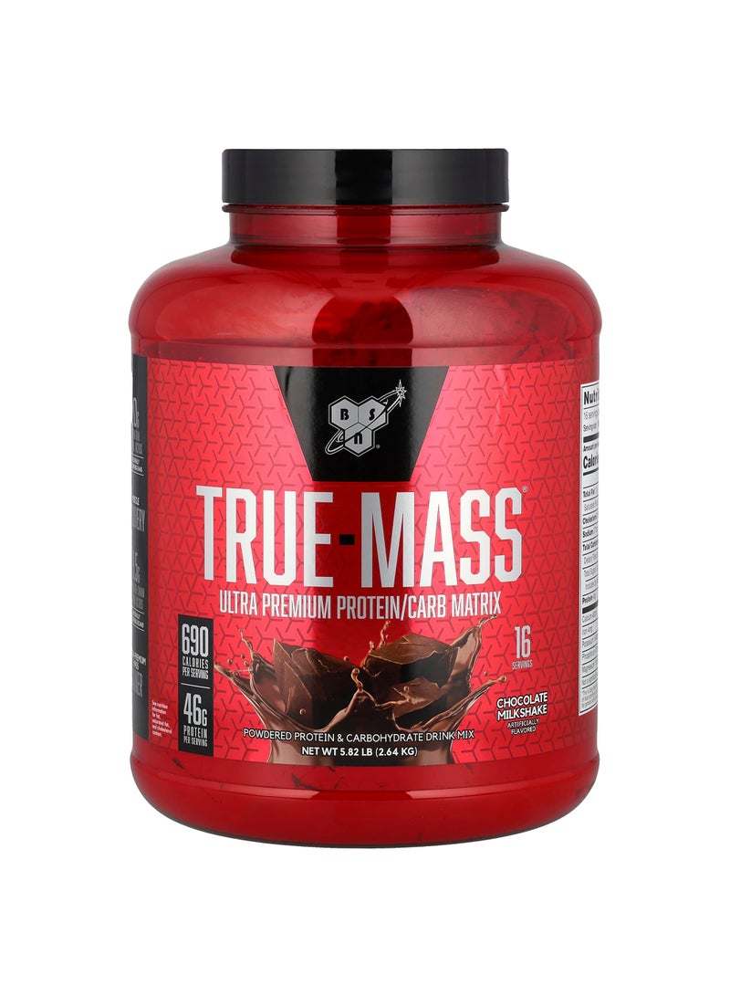 True-Mass®, Ultra Premium Protein/Carb Matrix, Chocolate Milkshake, 5.82 lbs (2.64 kg)