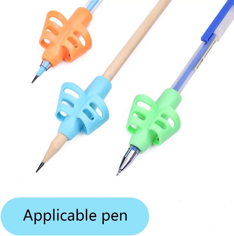AIMERS Pencil Grip Set for Kids - Handwriting Aid & Posture Correction Tool for Toddlers, Preschoolers & Children, Soft Ergonomic Grip for Writing, Pencil Holder for Handwriting Improvement - 3pcs - Image 5