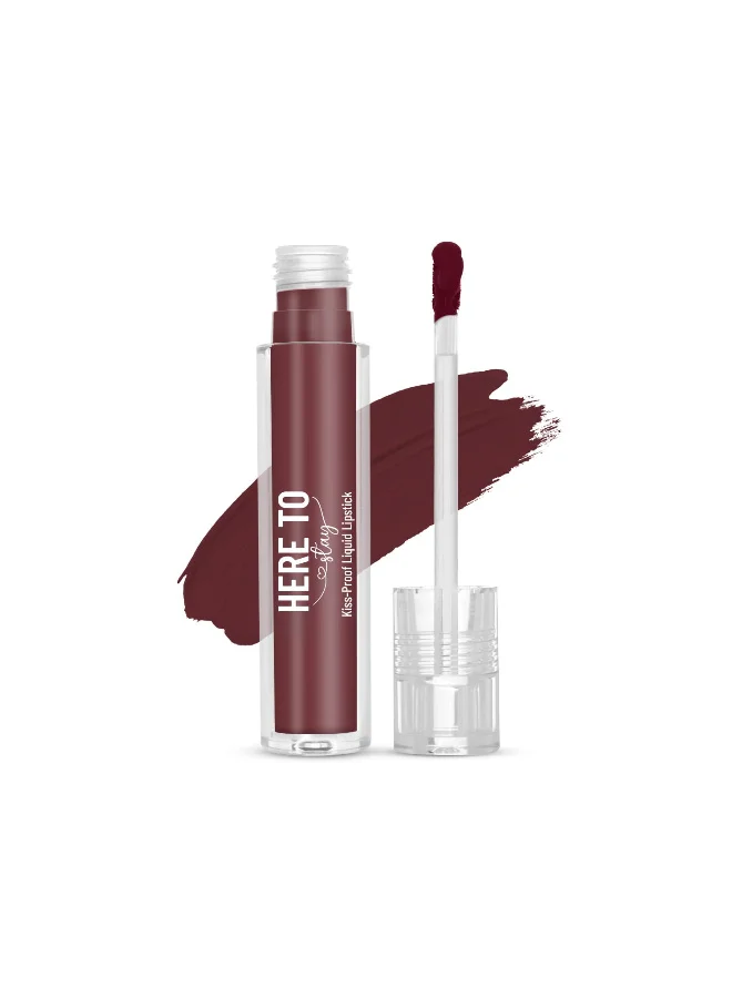 سويس بيوتي Swiss Beauty Select Here To Stay Liquid Matte Lipstick with Kiss-Proof Formula | Infused with Vitamin E | Non-Transfer, Smudgeproof | 12-18 Hrs Stay | Shade - Molten Moch, 3ml |