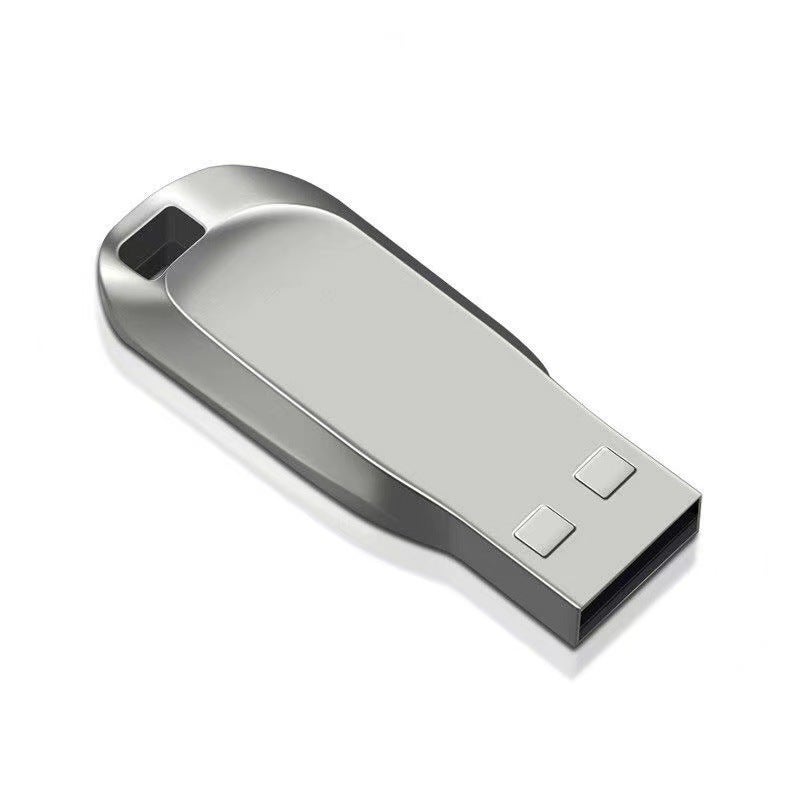 Metal Whistle USB Drive Keychain 8GB-2TB Waterproof Silver Silver