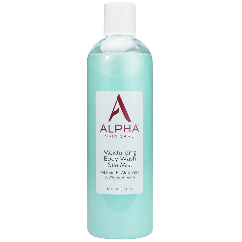 Alpha Skin Care Moisturizing Body Wash Gentle SoapFree AntiAging Formula Glycolic AHA Vitamin E  Aloe Vera Conditions  Soothes All Skin Types Hydroxy Acid 12 Oz