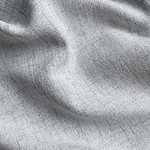 Oindec Faux Linen Valance for Windows Kitchen Living Room Valances Rod Pocket Farmhouse Country Rustic Bathroom Small Window Treatment (54x15 inch, Grey) - Image 4